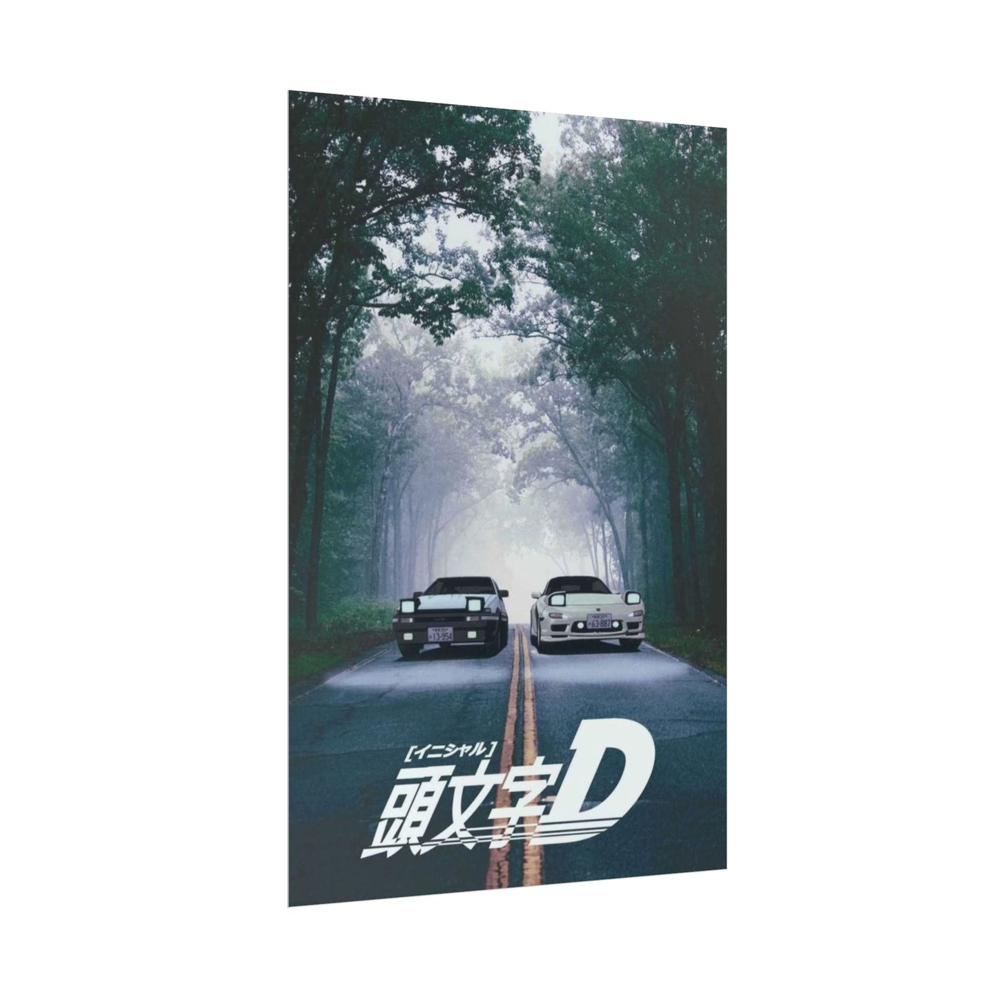 Initial D Poster – Takumi’s AE86 & Ryosuke’s RX-7