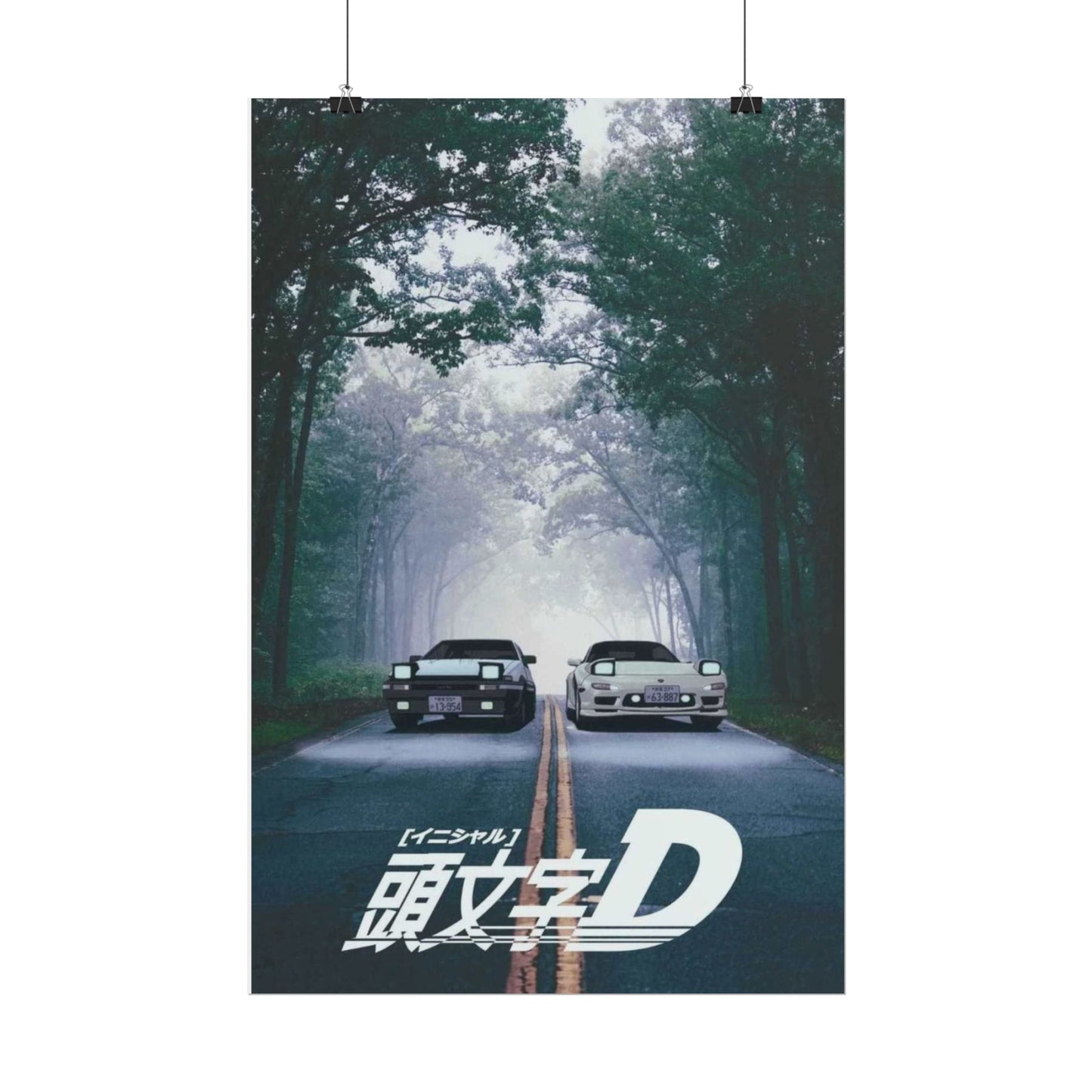 Initial D Poster – Takumi’s AE86 & Ryosuke’s RX-7