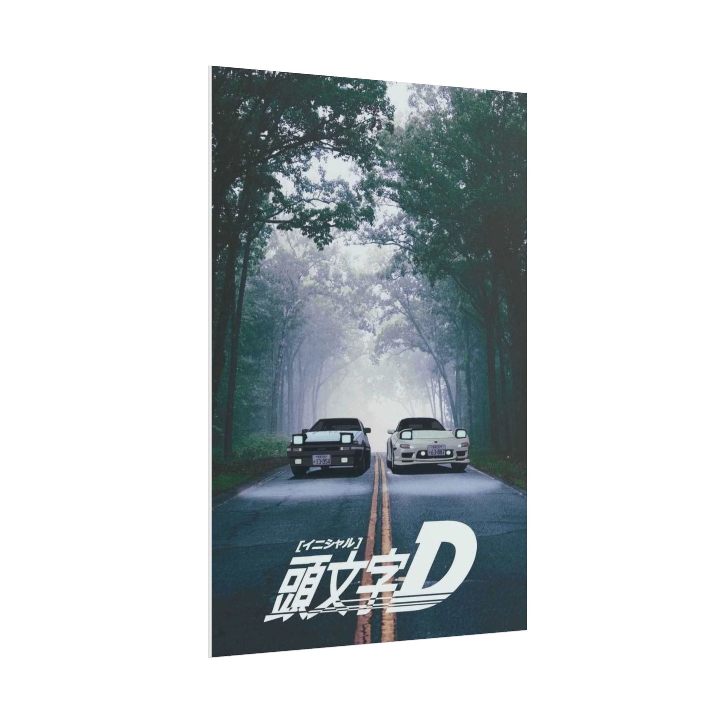 Initial D Poster – Takumi’s AE86 & Ryosuke’s RX-7