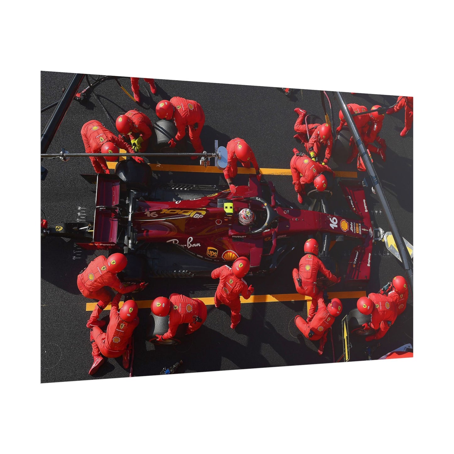Ferrari F1 Pit Stop Poster
