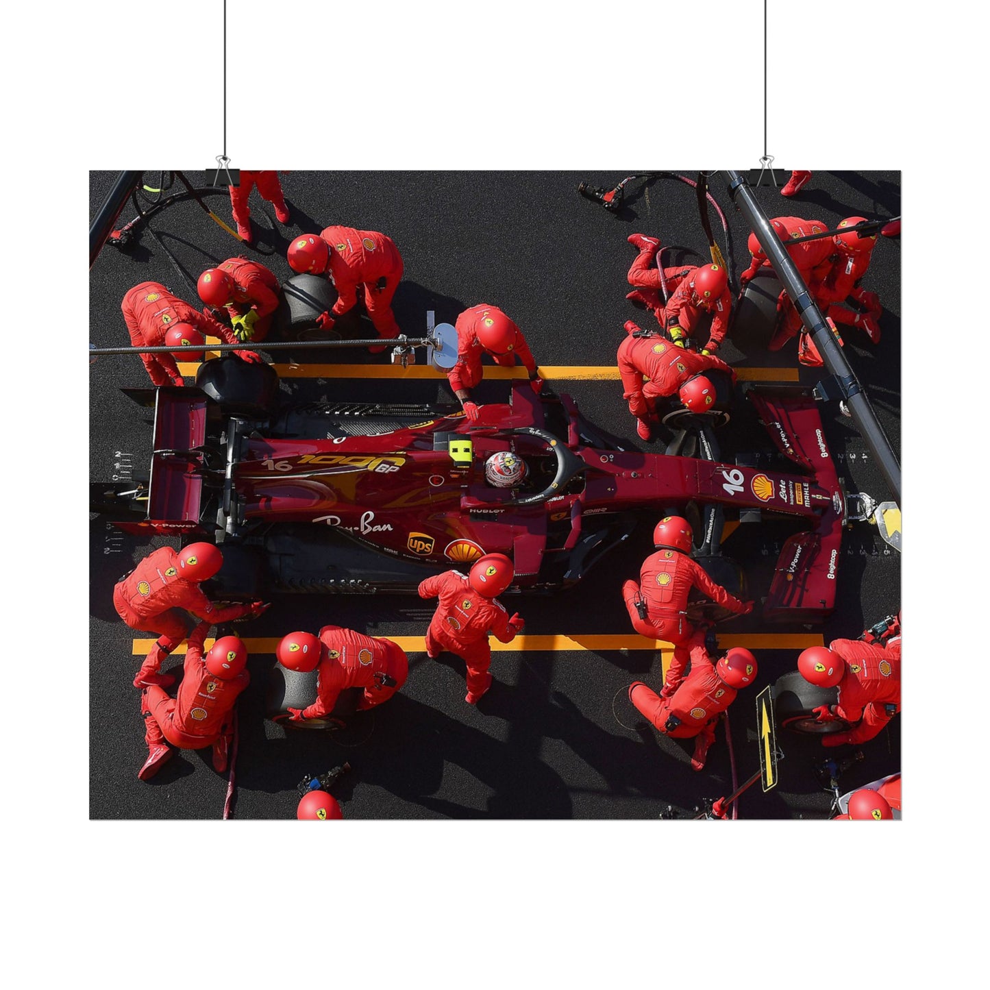 Ferrari F1 Pit Stop Poster