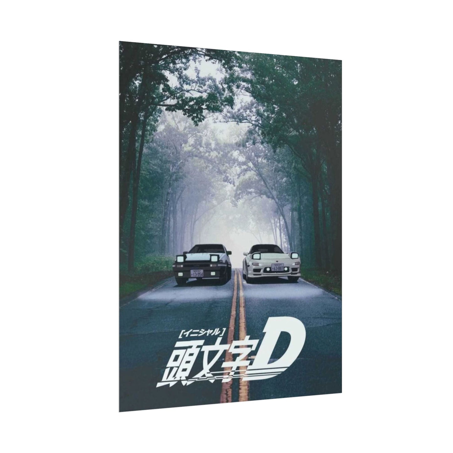 Initial D Poster – Takumi’s AE86 & Ryosuke’s RX-7