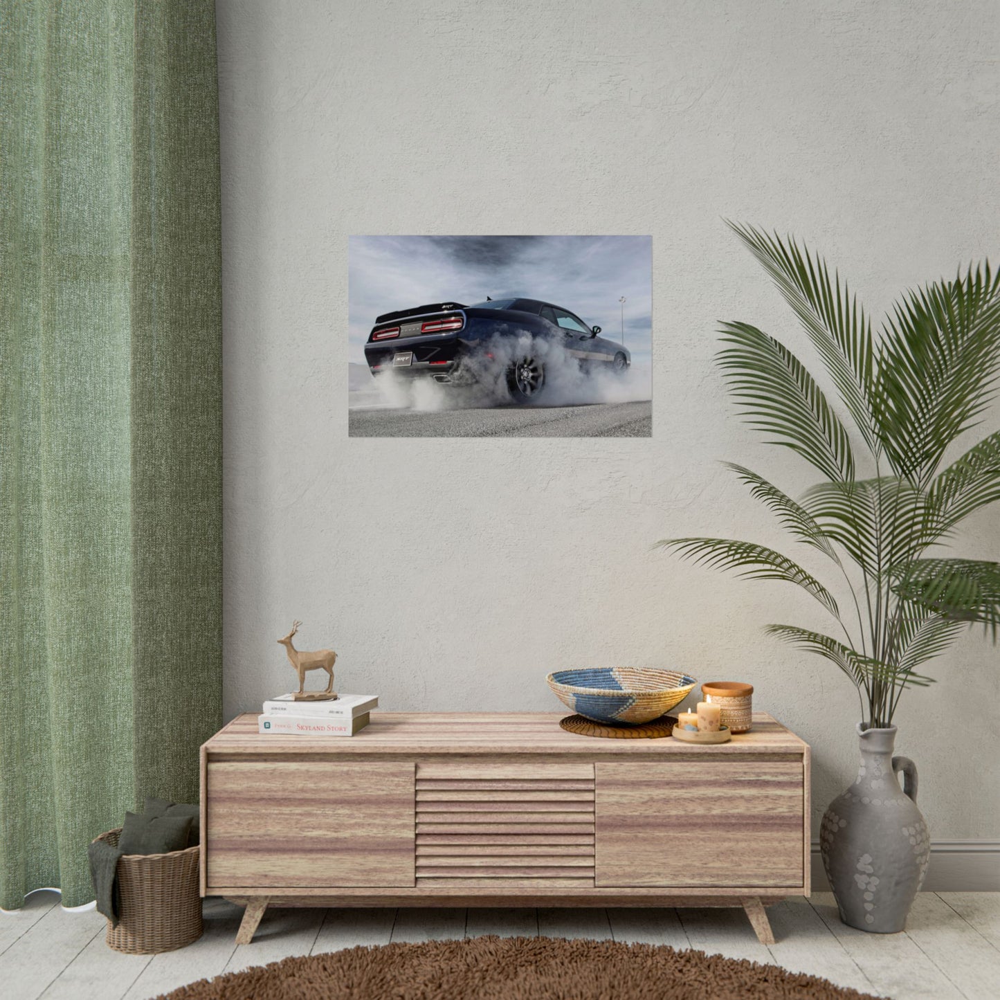DODGE HELLCAT BURNOUT POSTER