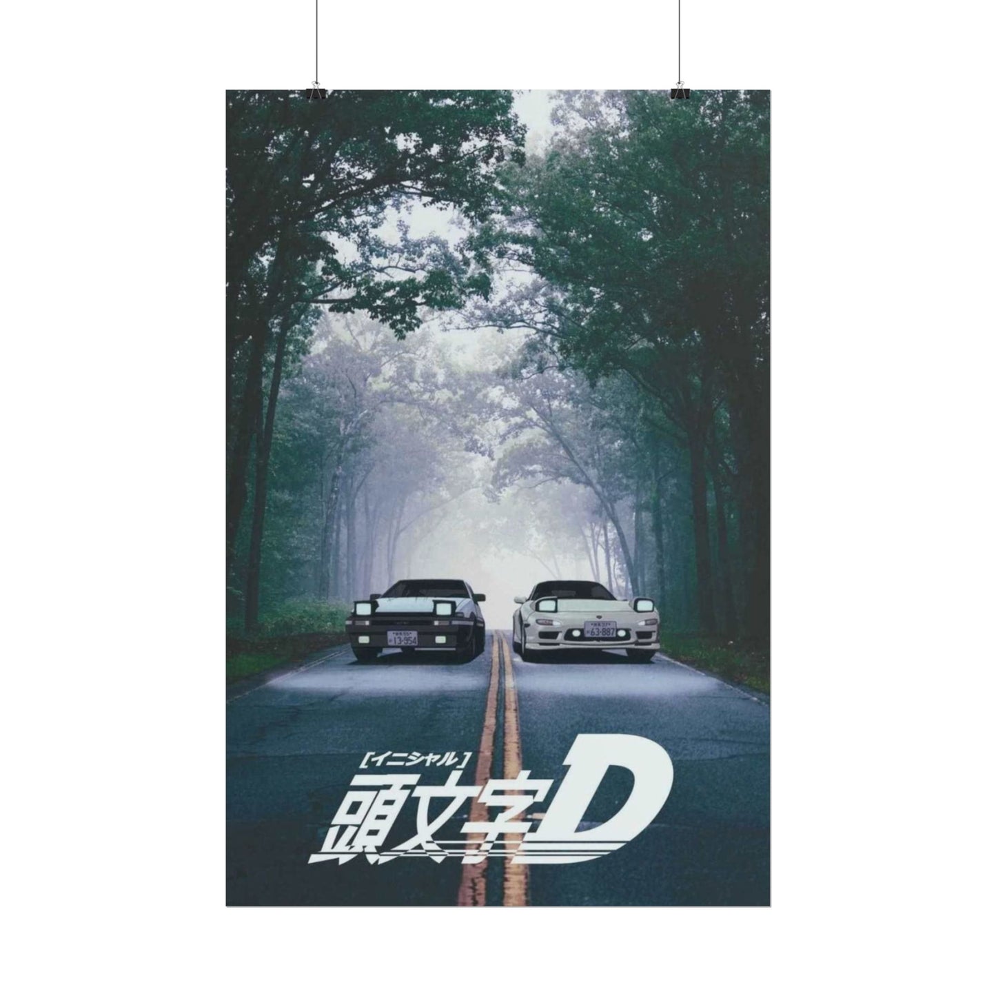 Initial D Poster – Takumi’s AE86 & Ryosuke’s RX-7