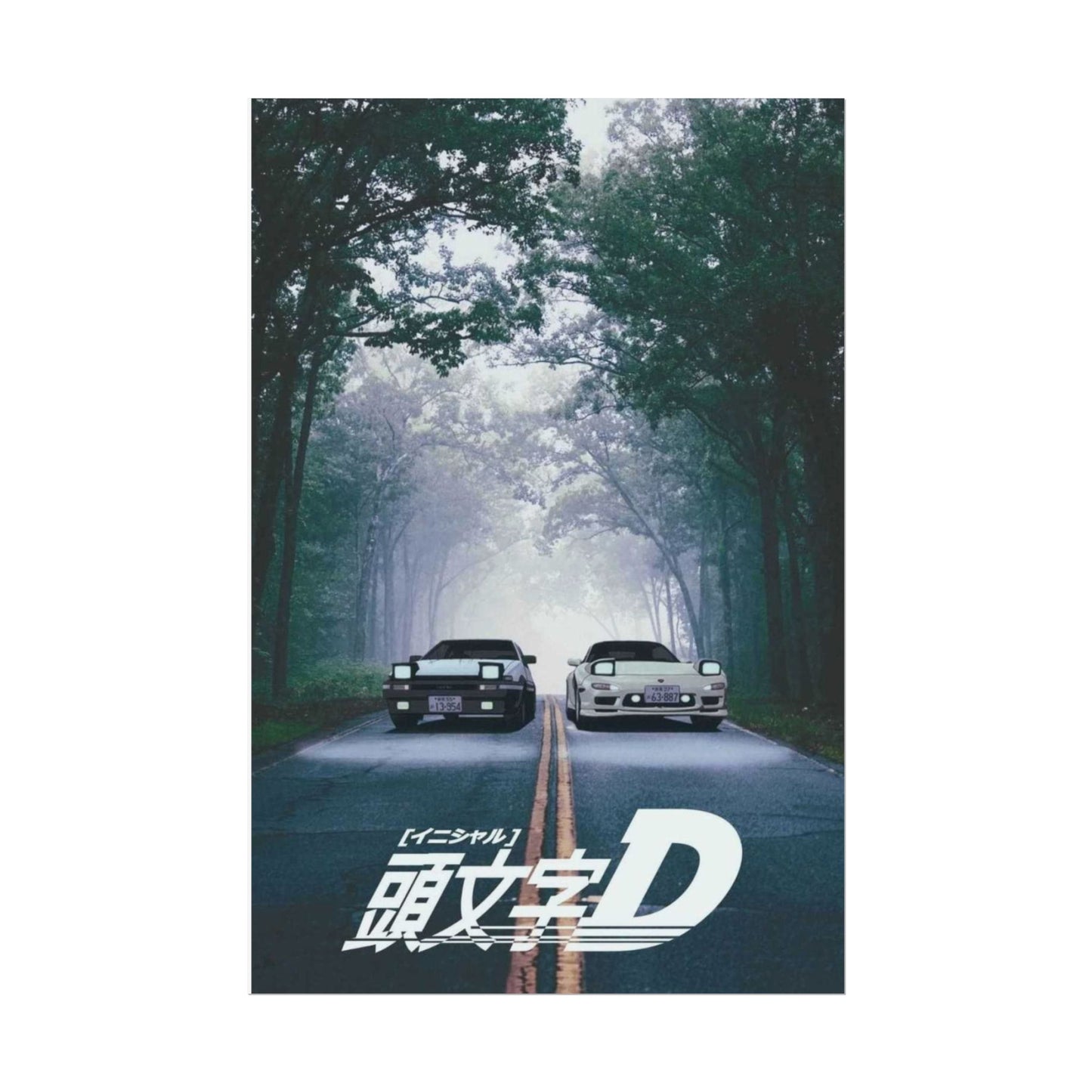 Initial D Poster – Takumi’s AE86 & Ryosuke’s RX-7