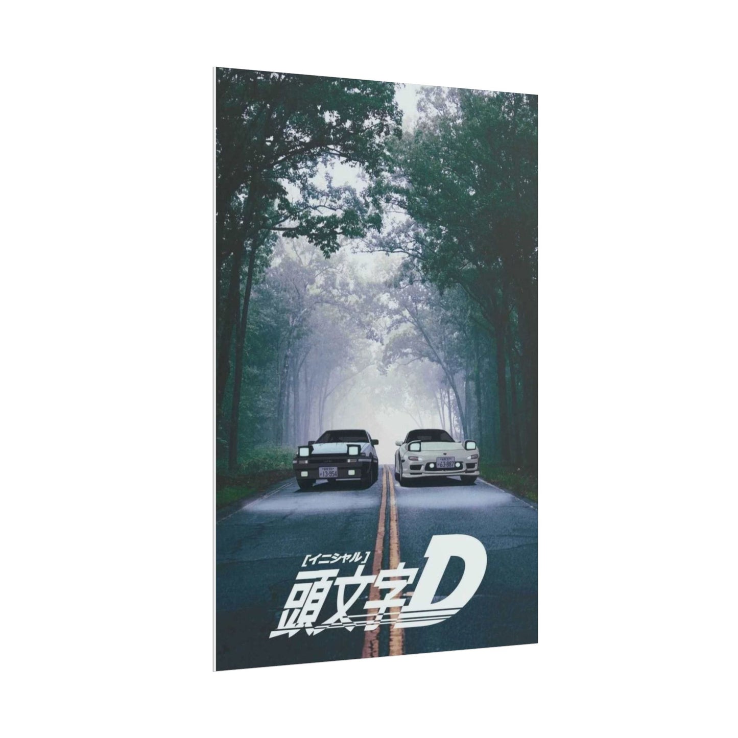Initial D Poster – Takumi’s AE86 & Ryosuke’s RX-7