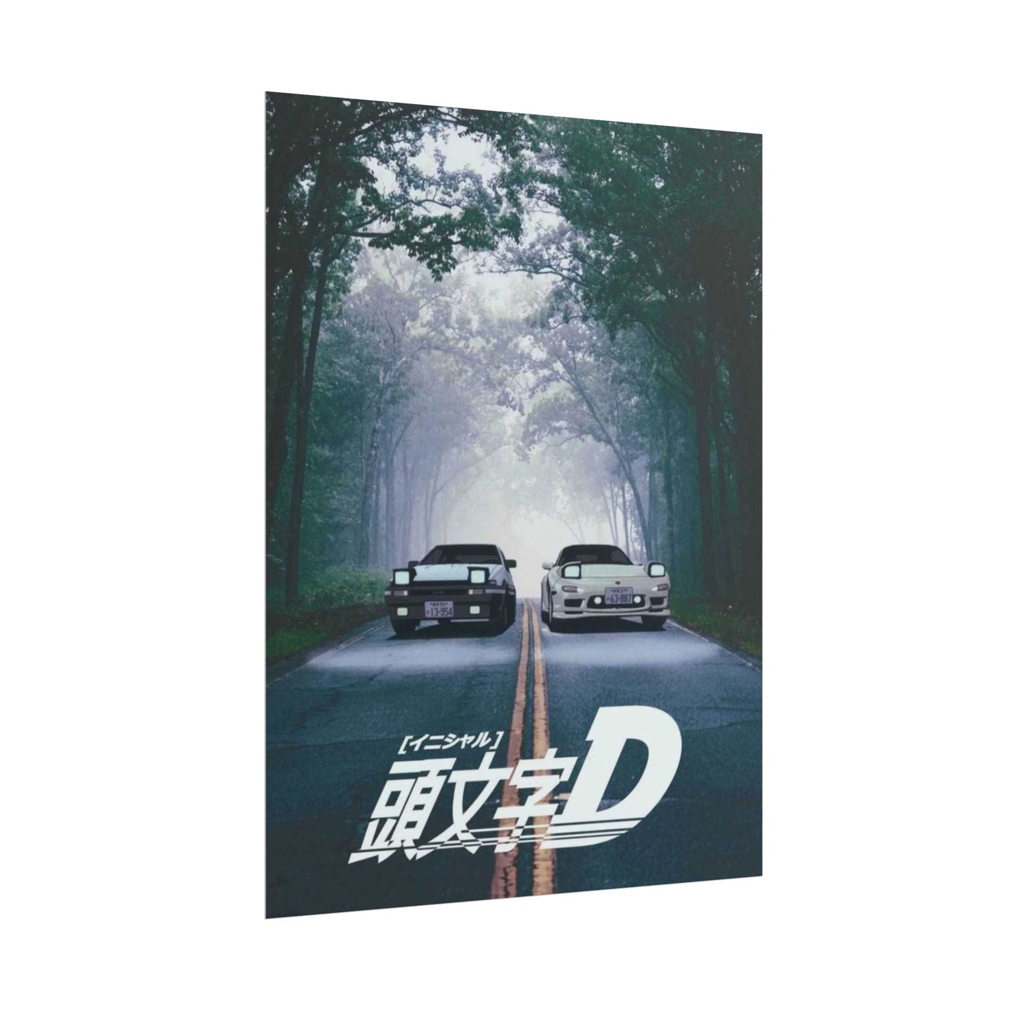 Initial D Poster – Takumi’s AE86 & Ryosuke’s RX-7