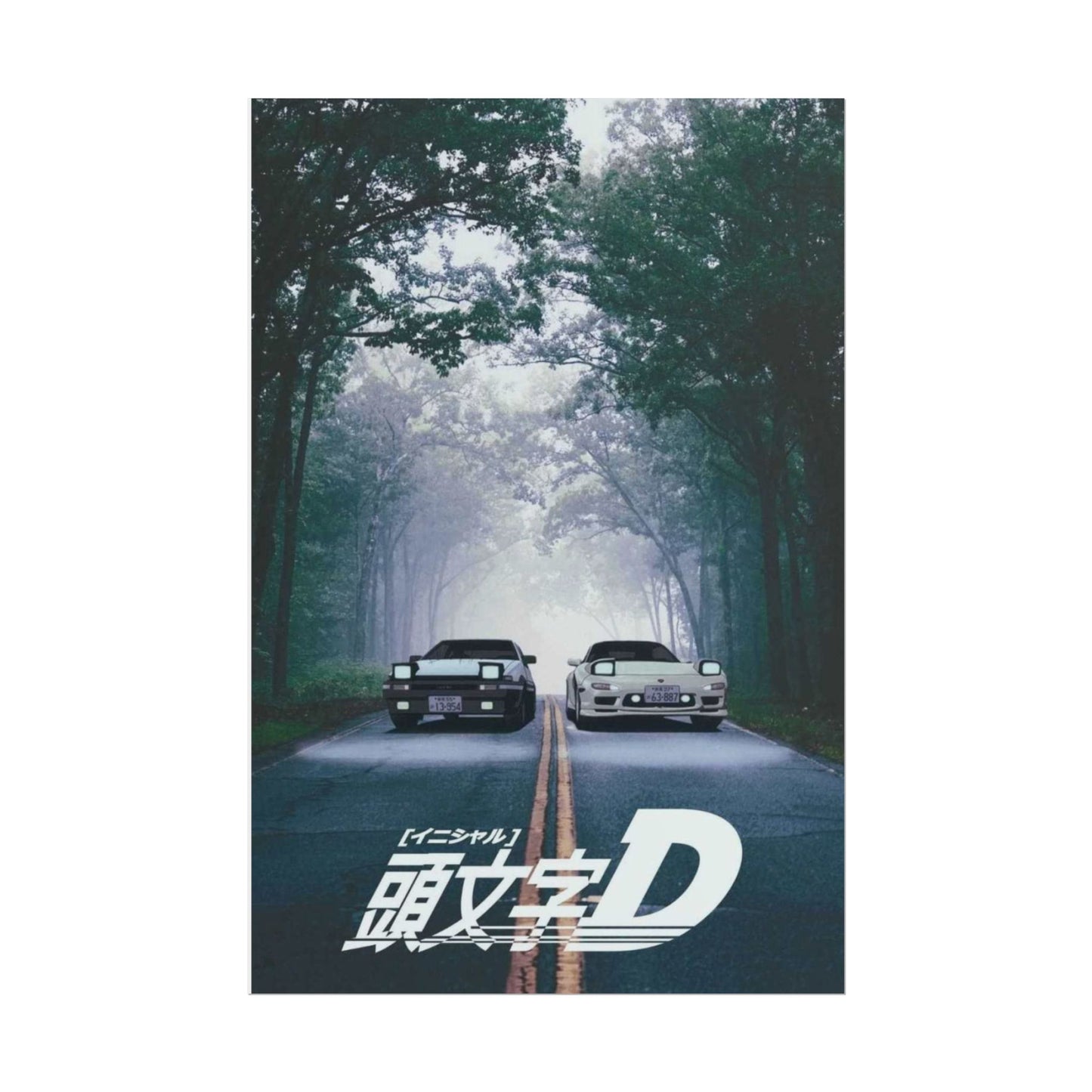 Initial D Poster – Takumi’s AE86 & Ryosuke’s RX-7