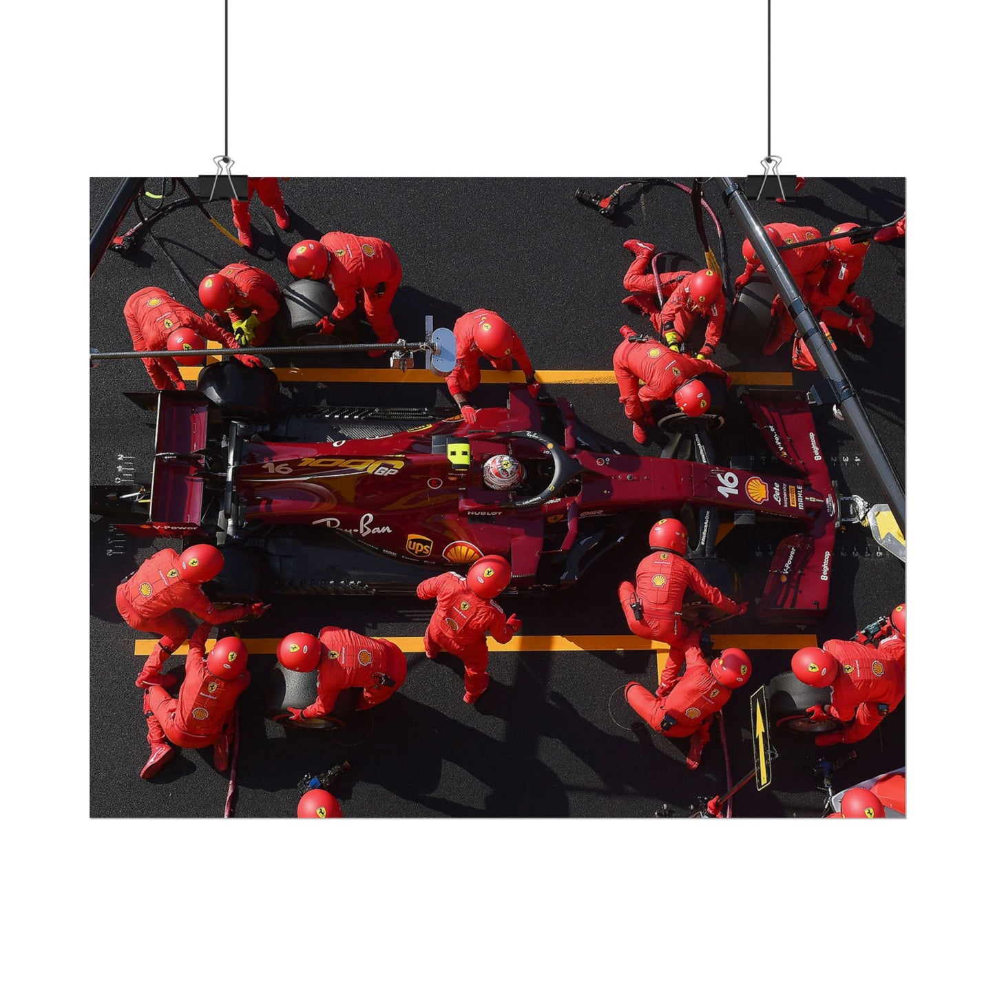Ferrari F1 Pit Stop Poster
