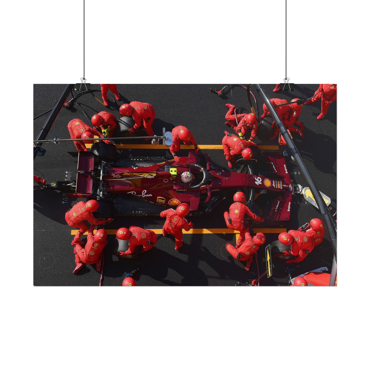 Ferrari F1 Pit Stop Poster