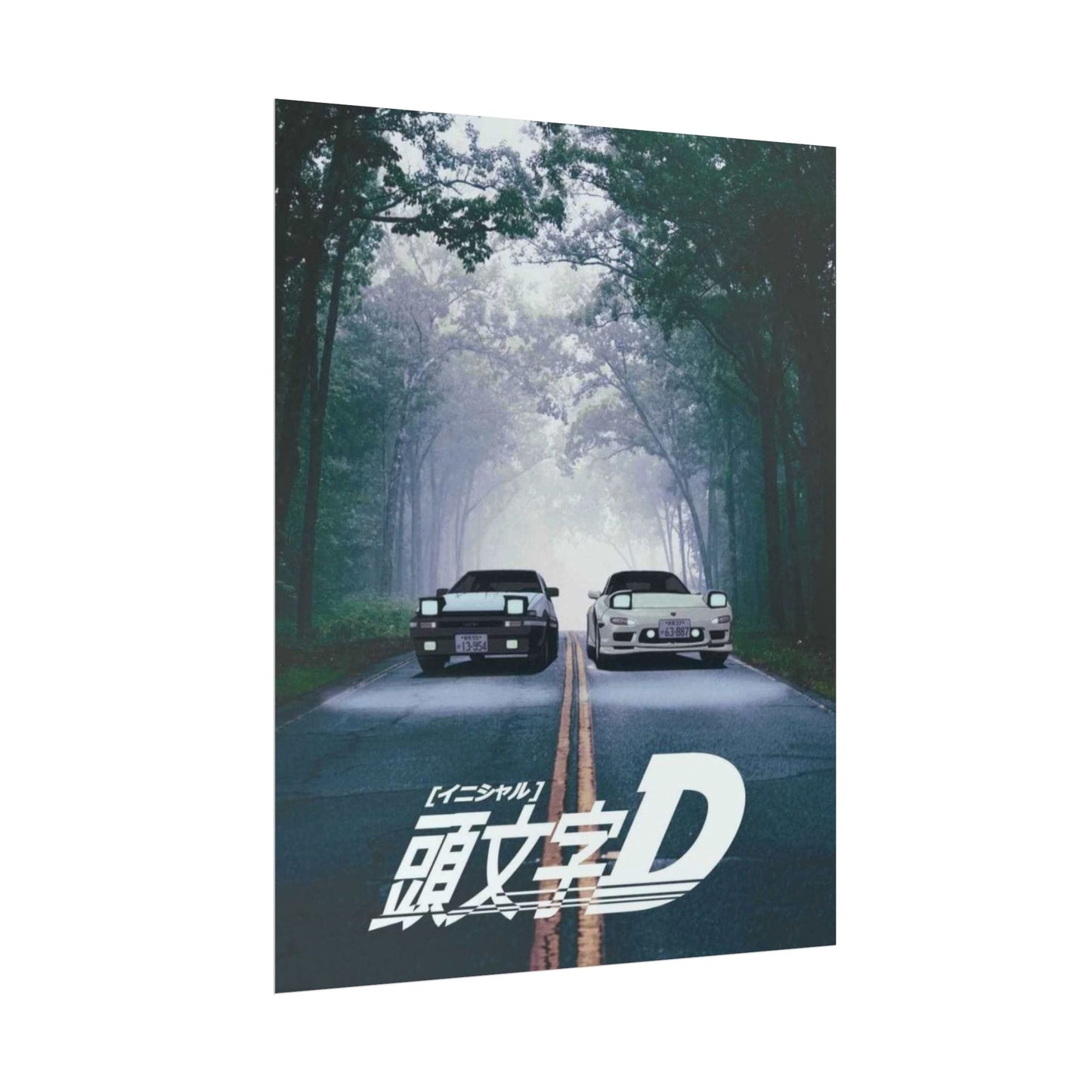 Initial D Poster – Takumi’s AE86 & Ryosuke’s RX-7