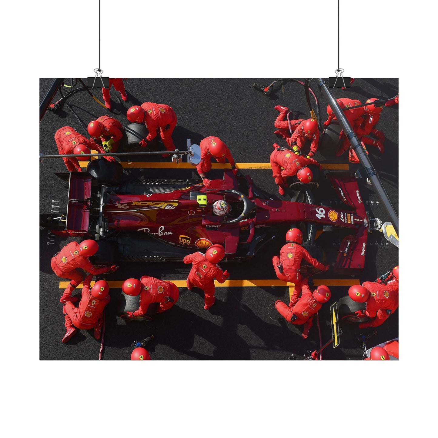 Ferrari F1 Pit Stop Poster