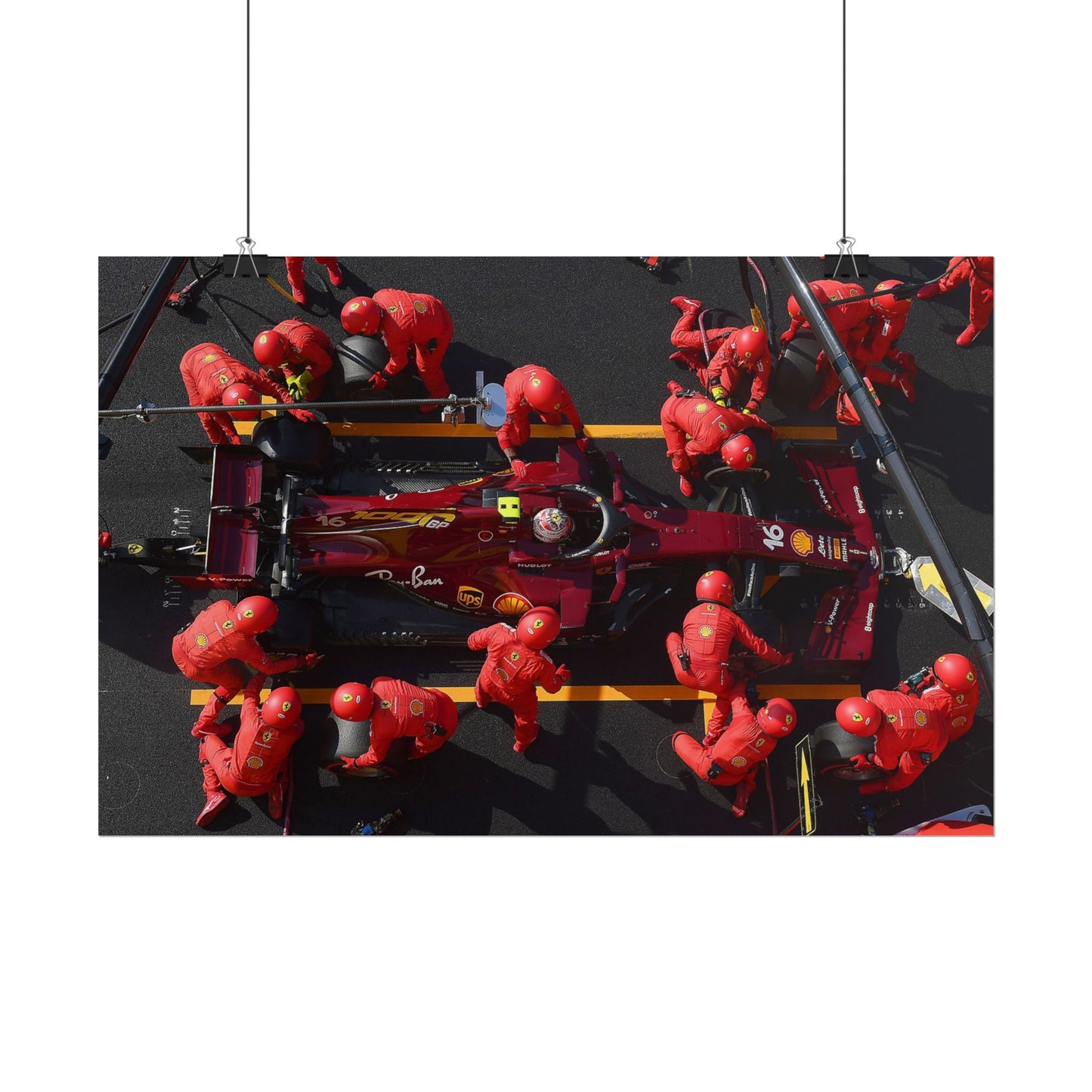 Ferrari F1 Pit Stop Poster