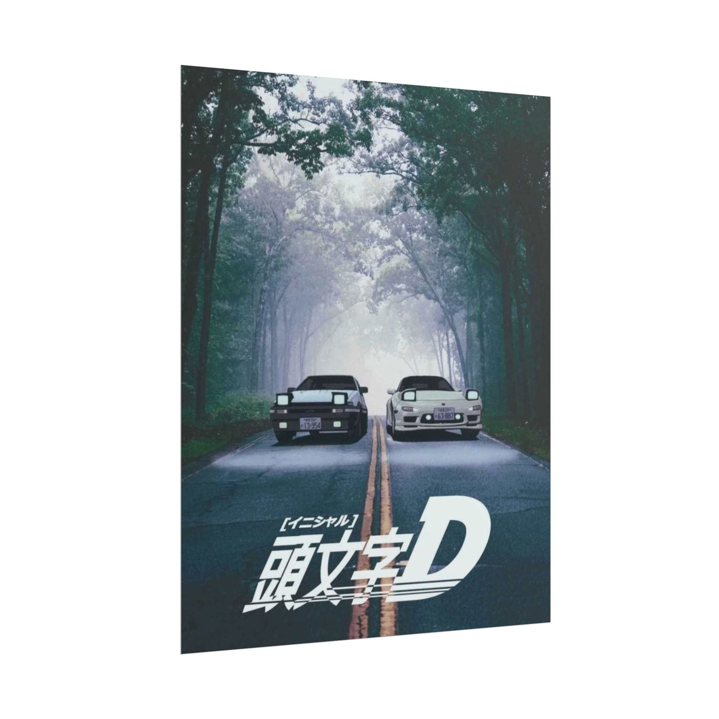 Initial D Poster – Takumi’s AE86 & Ryosuke’s RX-7