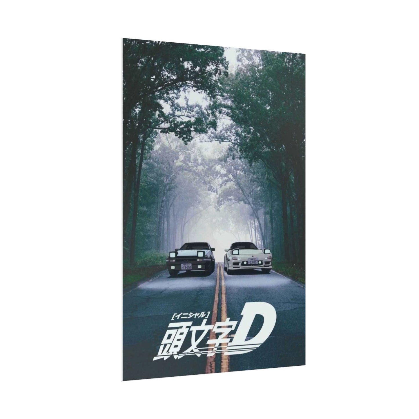 Initial D Poster – Takumi’s AE86 & Ryosuke’s RX-7
