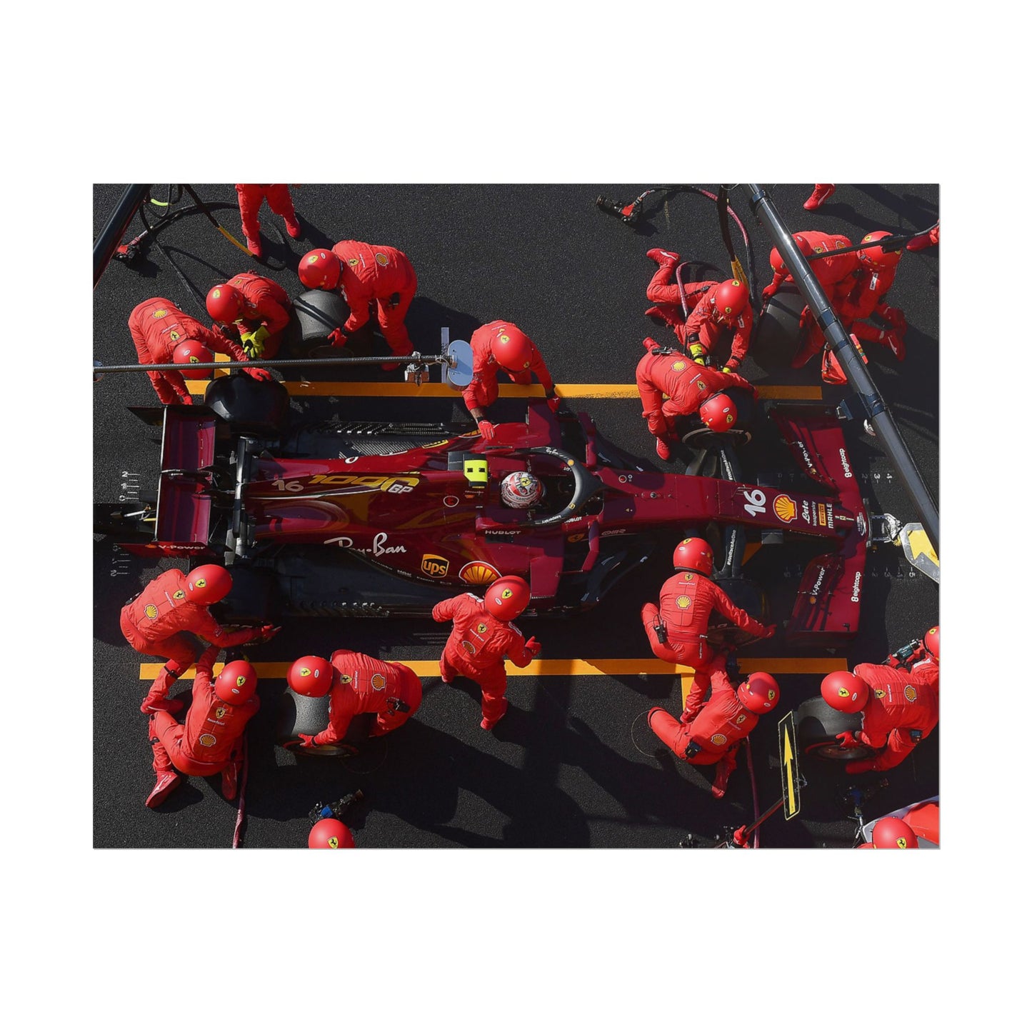 Ferrari F1 Pit Stop Poster