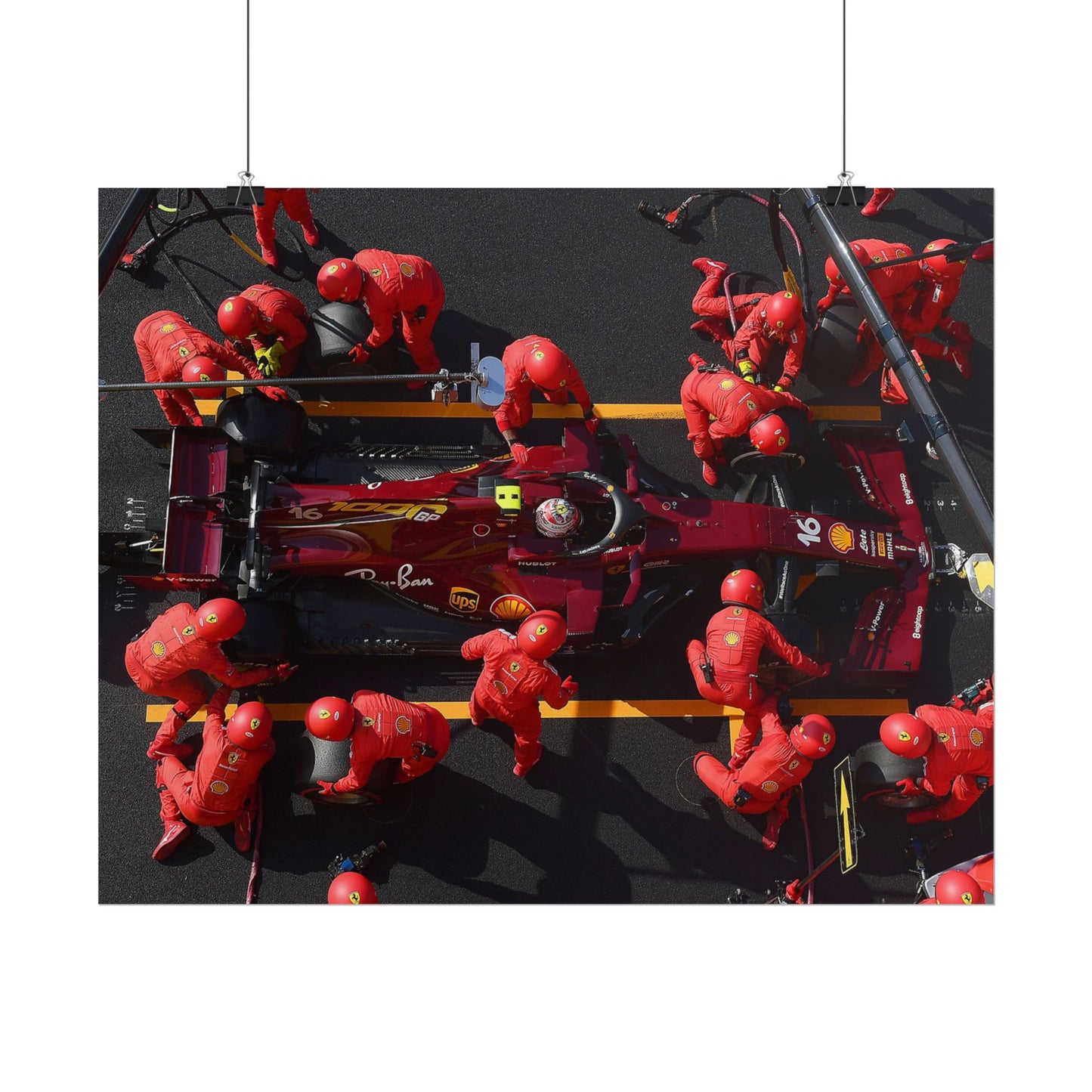 Ferrari F1 Pit Stop Poster