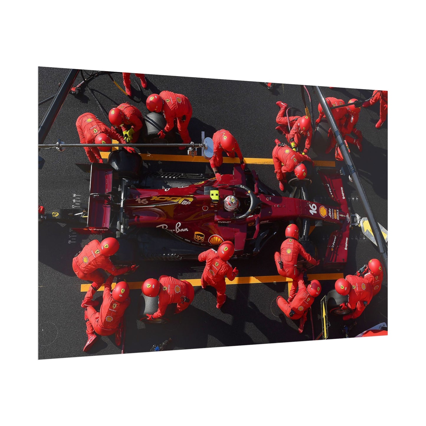 Ferrari F1 Pit Stop Poster