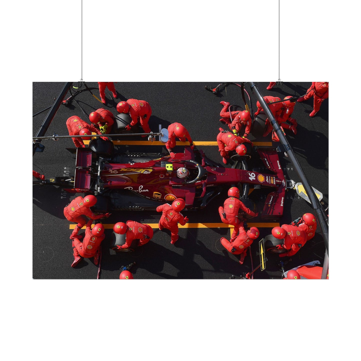 Ferrari F1 Pit Stop Poster