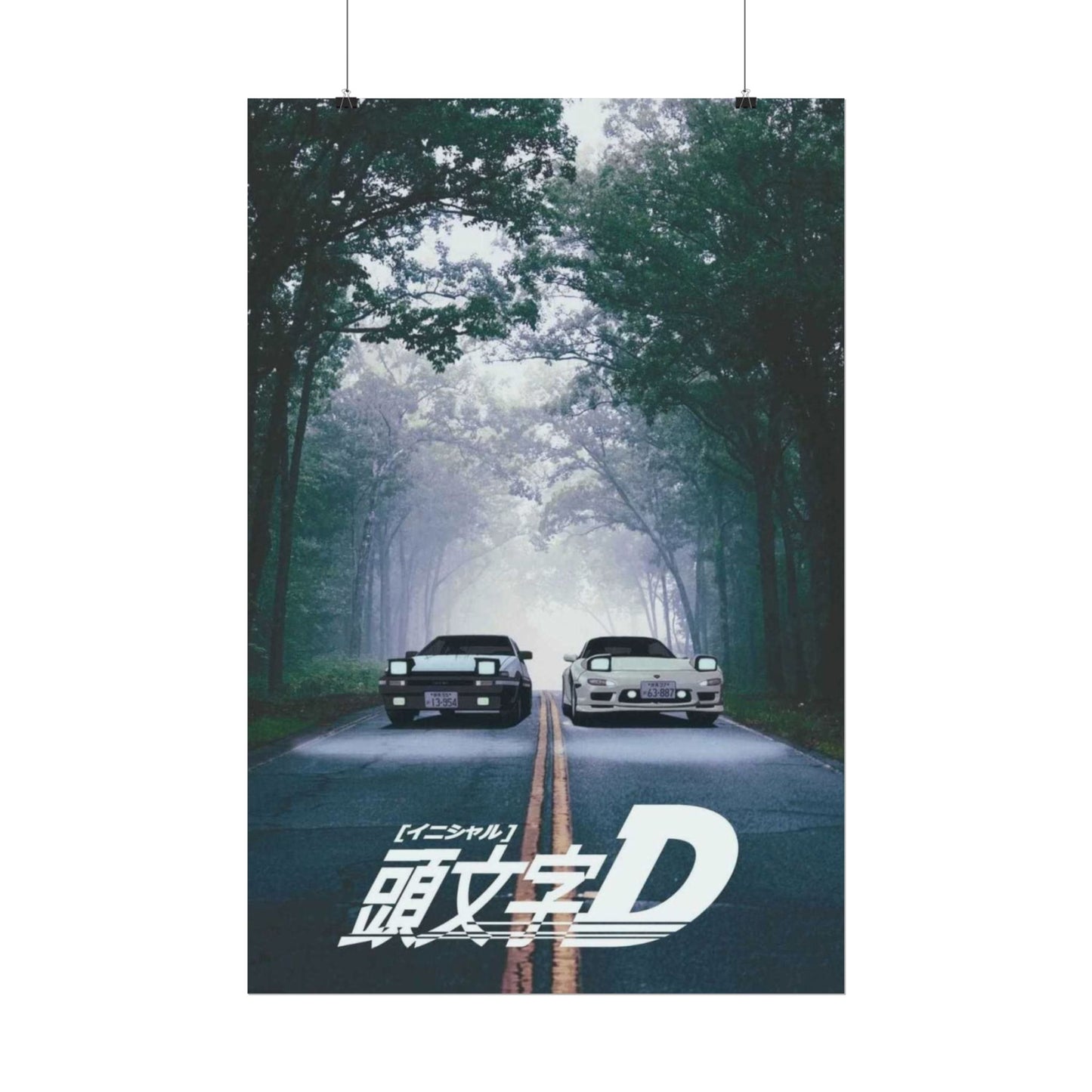 Initial D Poster – Takumi’s AE86 & Ryosuke’s RX-7