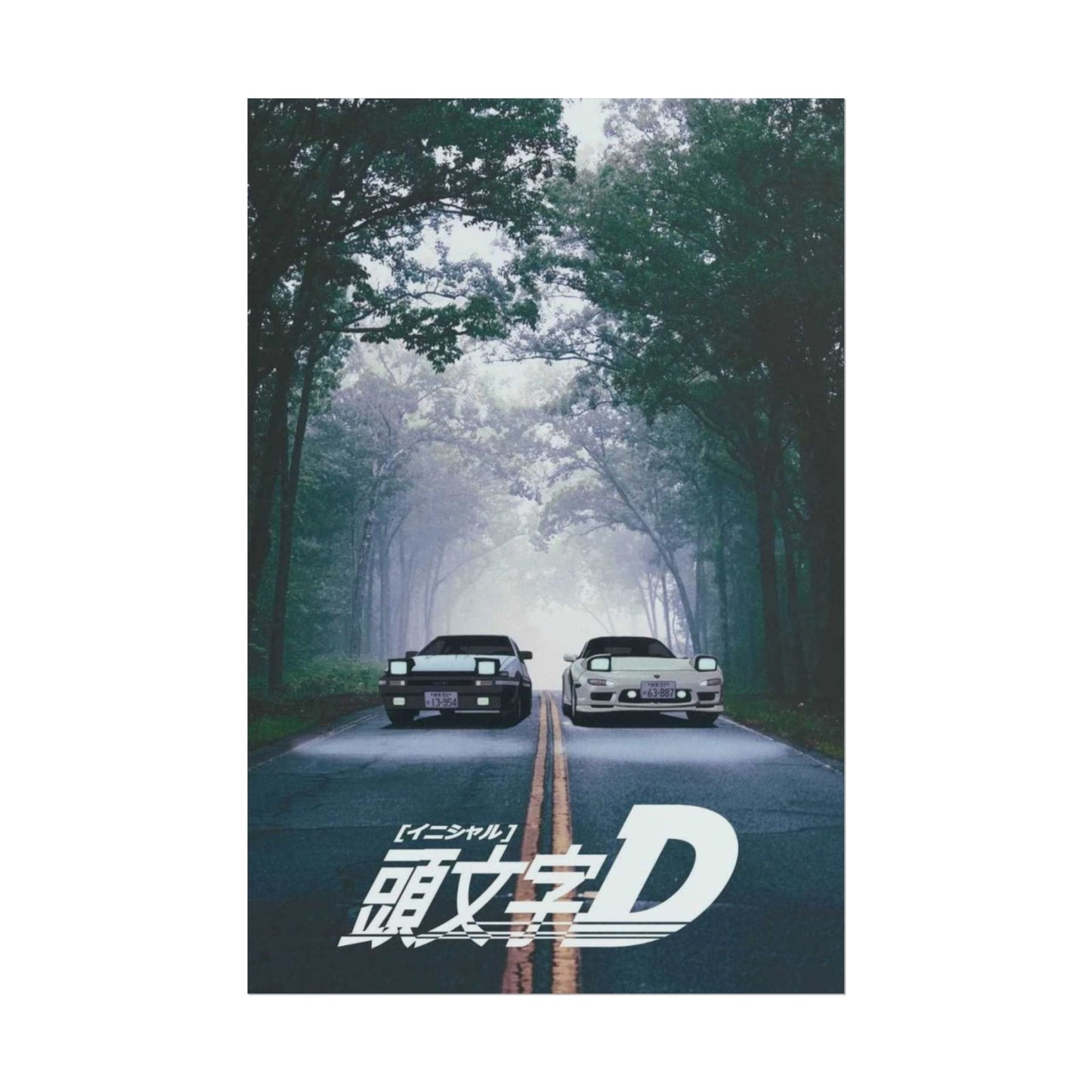 Initial D Poster – Takumi’s AE86 & Ryosuke’s RX-7