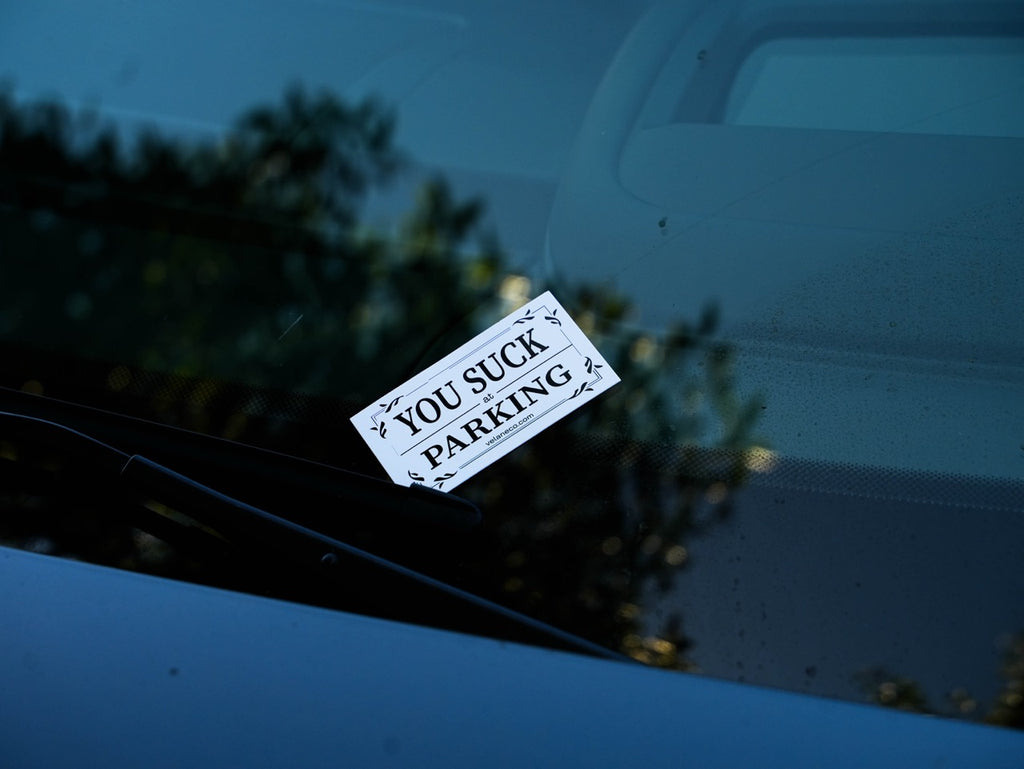 Set of 25 "You Suck at Parking" Cards